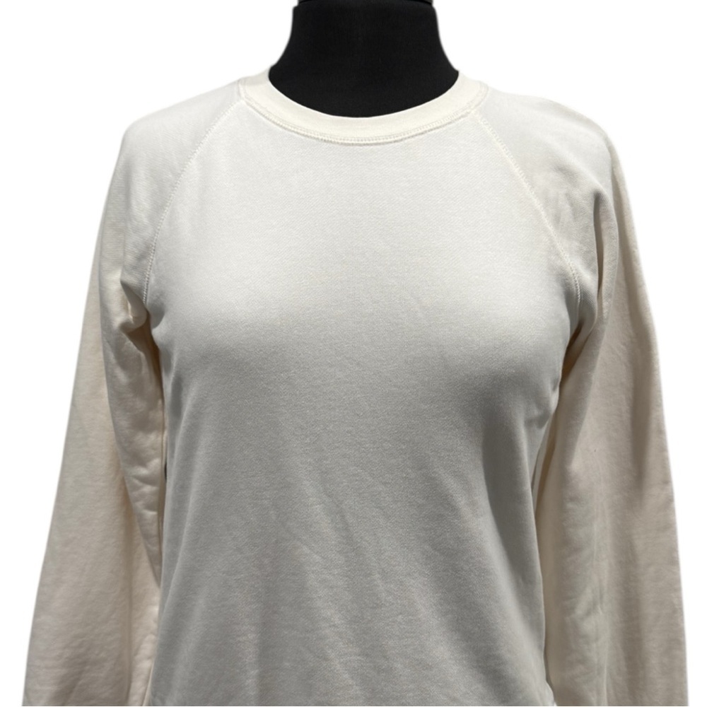 Everlane Lightweight Crewneck Pullover Sweatshirt Top in Bone Sz XS - Picture 2 of 12